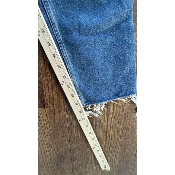 RE/DONE 70s Ultra High Rise Straight Jeans Washed Vintage Blue Size 27 - Picture 12 of 15
